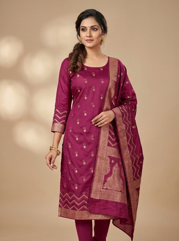 Royal Banarasi Silk Zari Suit