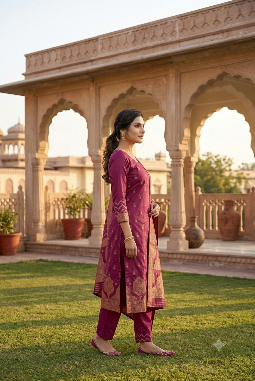 Royal Banarasi Silk Zari Suit